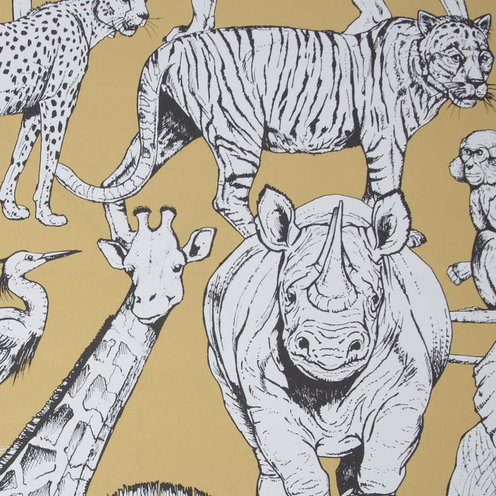 107691 - Superfresco Easy - Superfresco Easy Jungle Animals Jaune Wallpaper - Decor Warehouse