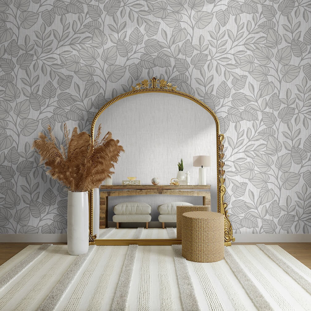 Superfresco Easy Linden Leaf Trail Mocha Wallpaper - 140046