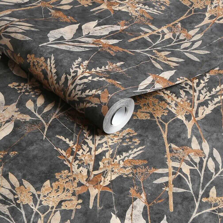 Superfresco Easy Solstice Black Gold Wallpaper - 125057