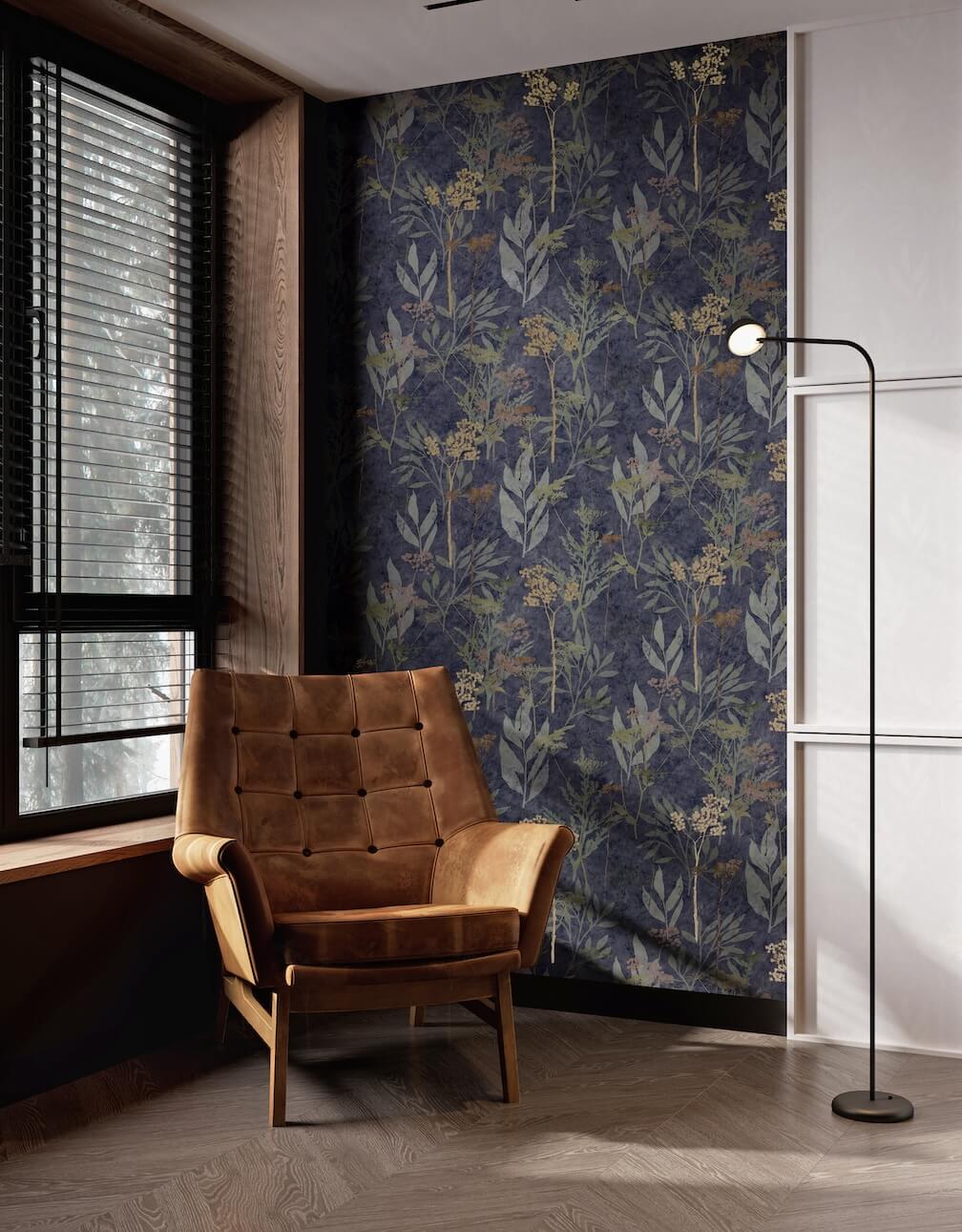 Superfresco Easy Solstice Navy Copper Wallpaper - 125062