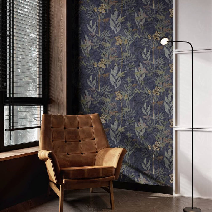 Superfresco Easy Solstice Navy Copper Wallpaper - 125062