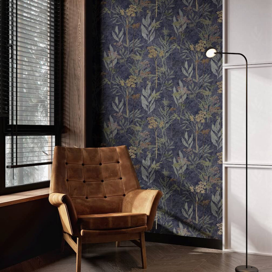 Superfresco Easy Solstice Navy Copper Wallpaper - 125062