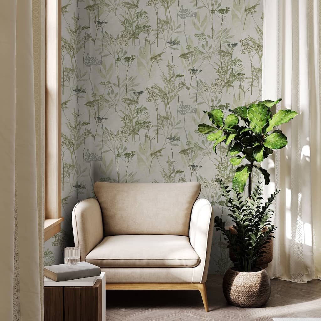 125058 - Superfresco Easy - Superfresco Easy Solstice Sage Green Wallpaper - Decor Warehouse