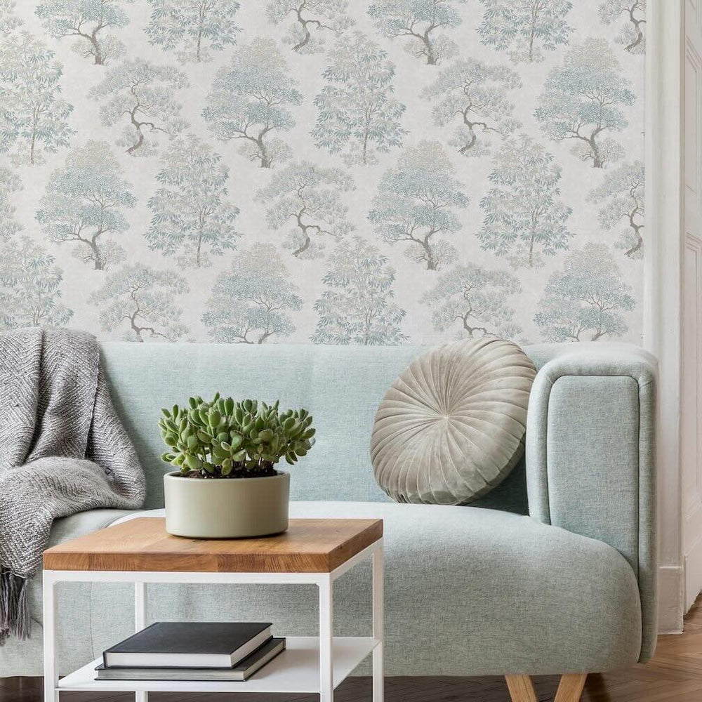 Superfresco Elmwood Duck Egg Wallpaper - 140057