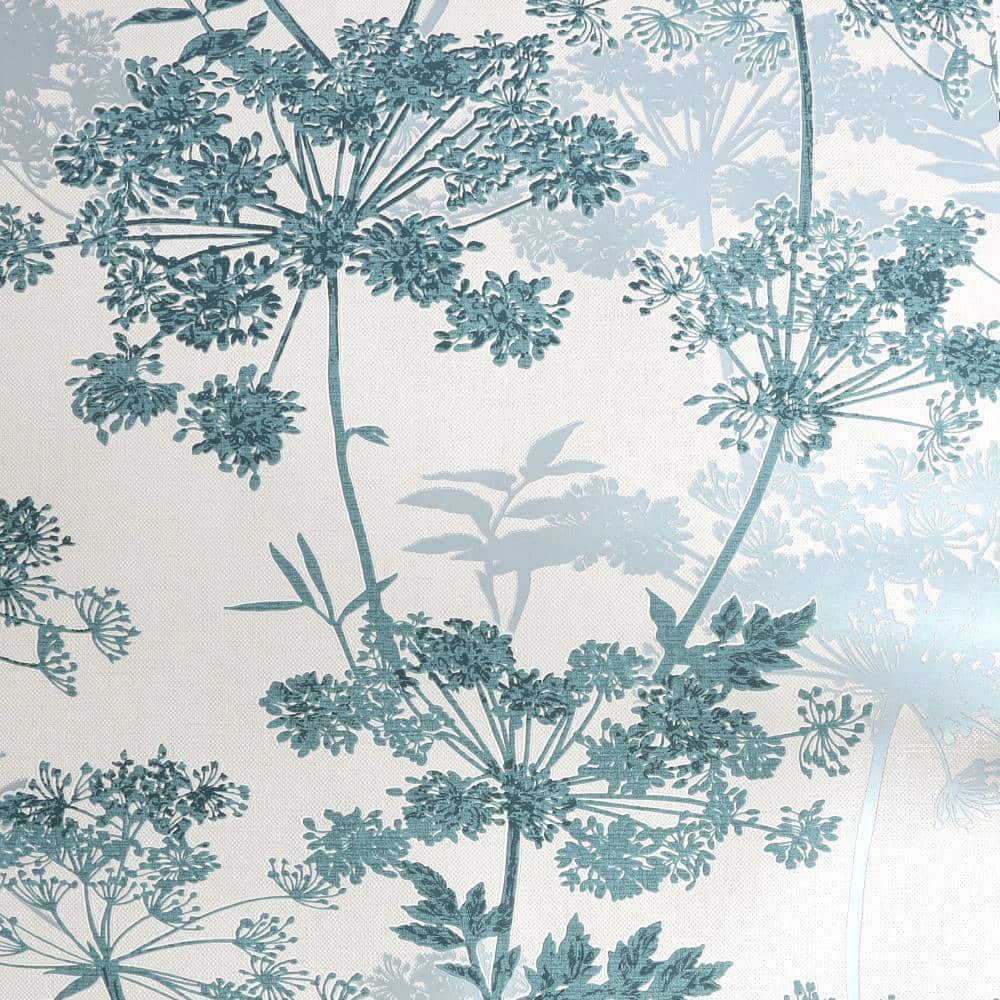  - Superfresco Meadow Teal Botanical Wallpaper - 128142 - Decor Warehouse