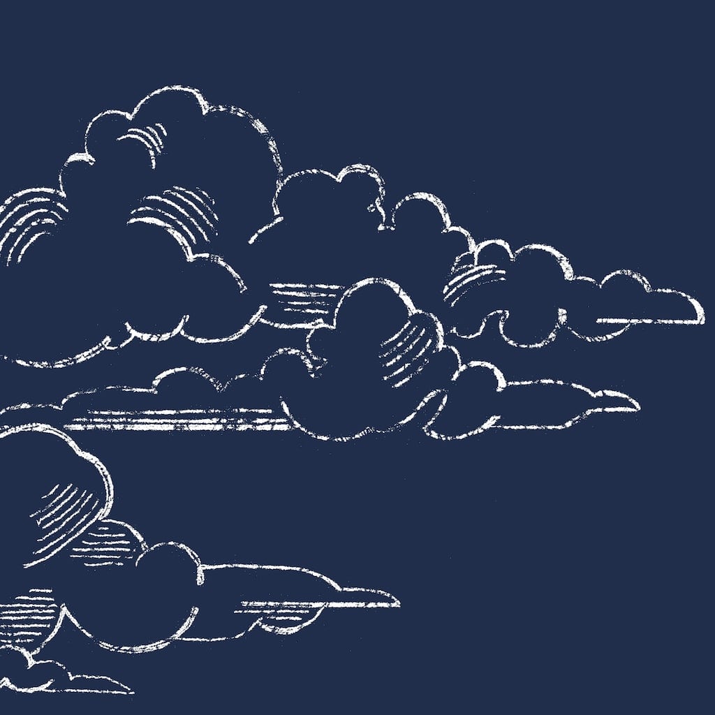  - Superfresco Vintage Clouds Navy Wallpaper - 108554 - Decor Warehouse