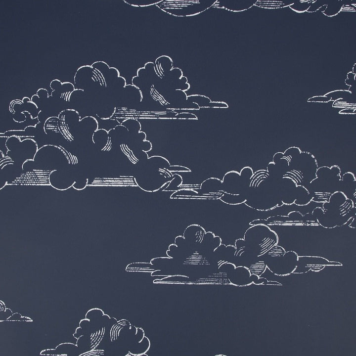  - Superfresco Vintage Clouds Navy Wallpaper - 108554 - Decor Warehouse