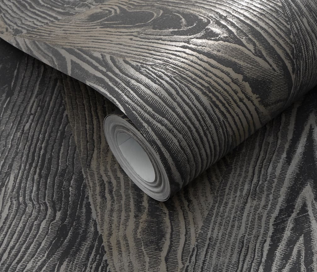 The Erismann Sonata Wood Grain Black Wallpaper - 10439 - 47