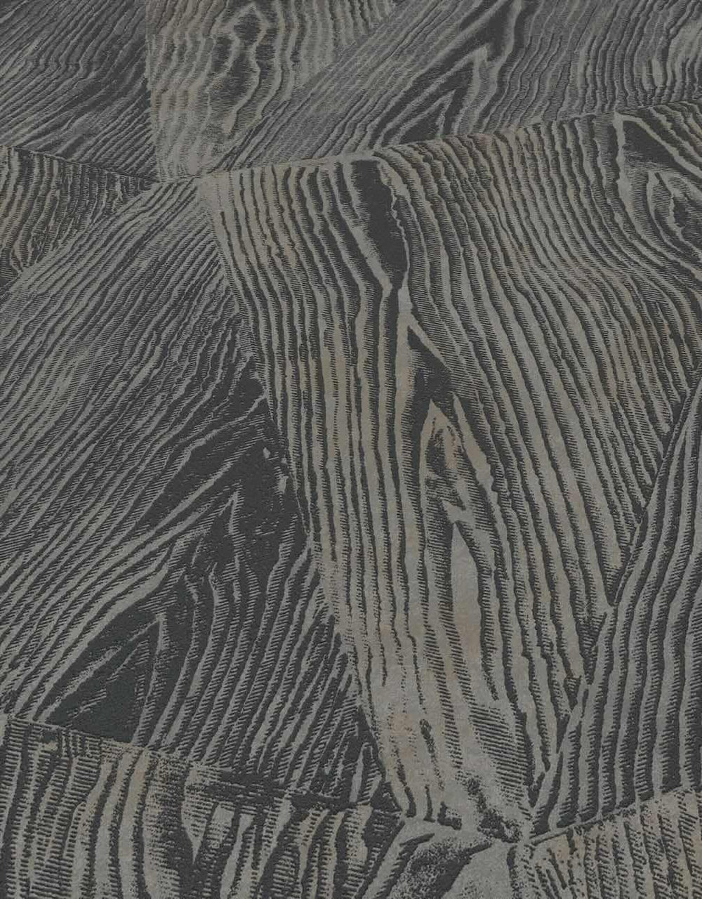 The Erismann Sonata Wood Grain Black Wallpaper - 10439 - 47