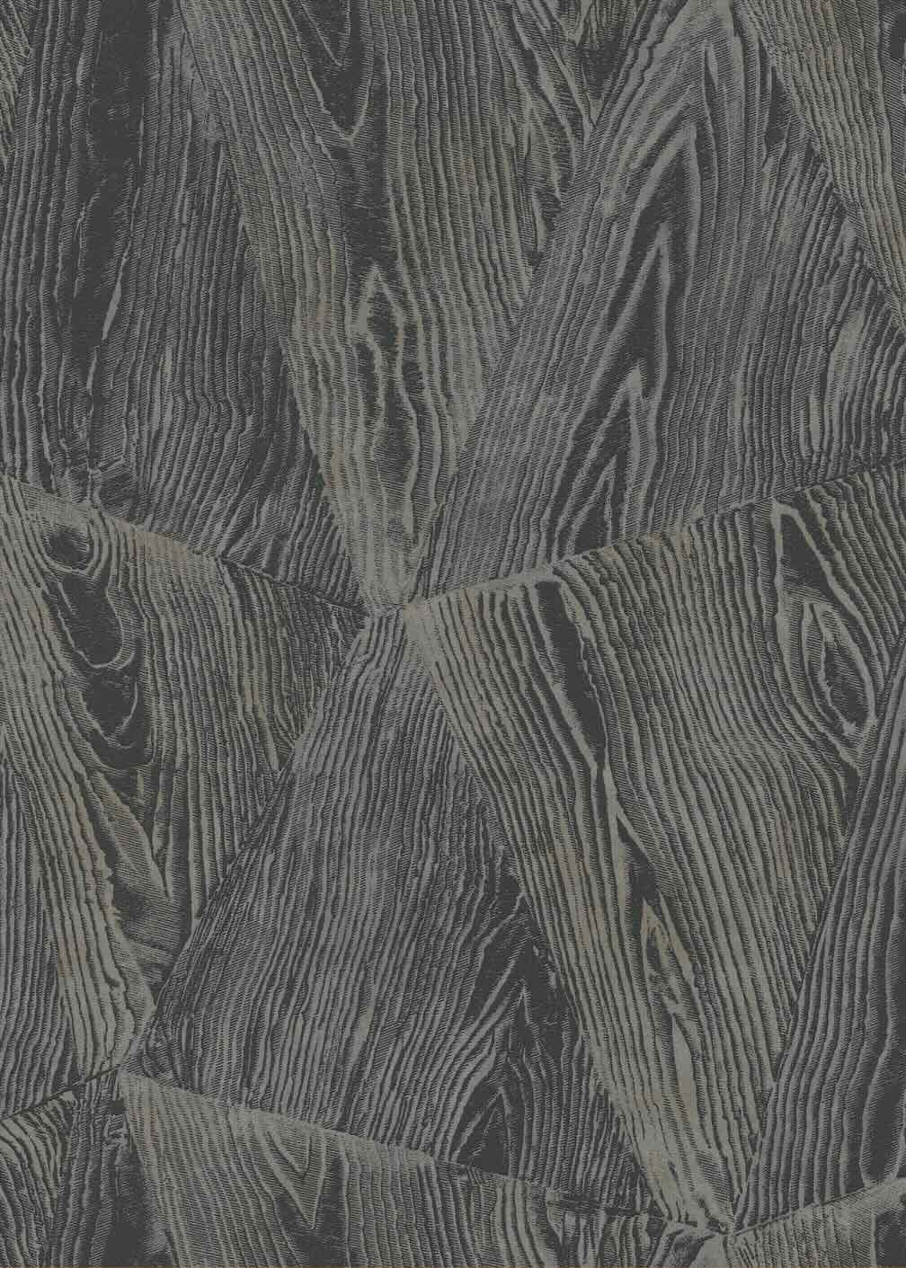 The Erismann Sonata Wood Grain Black Wallpaper - 10439 - 47