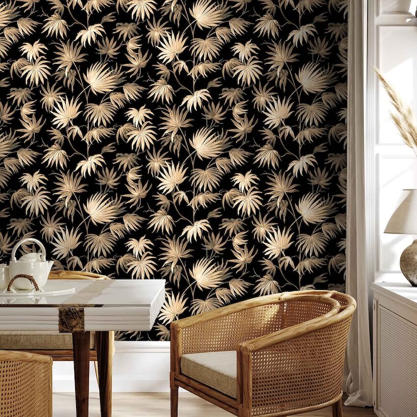 - Va Va Frome Noir Black Wallpaper - WM - 229 - Decor Warehouse