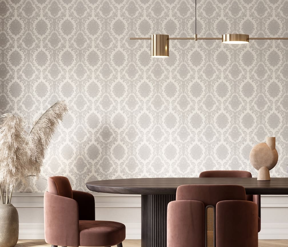 Versaille Carre Grey Wallpaper by Erismann - 10288 - 37