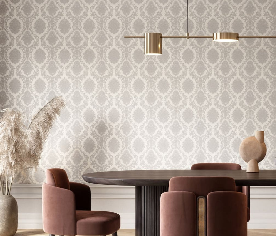 Versaille Carre Grey Wallpaper by Erismann - 10288 - 37