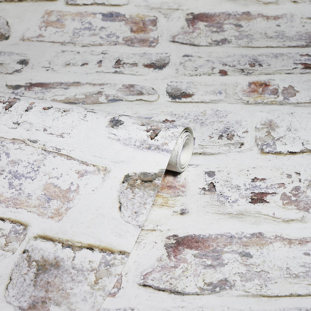 Whitewashed Wall White Wallpaper - 671100