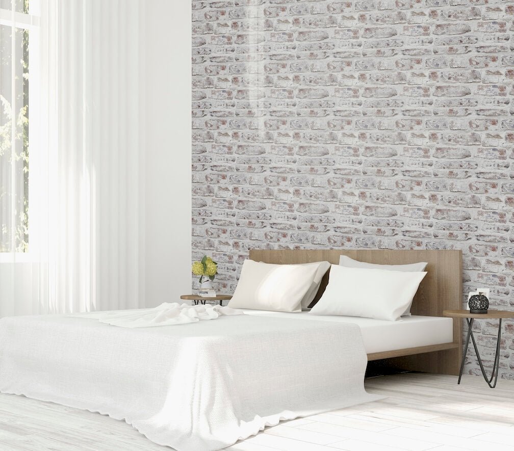 Whitewashed Wall White Wallpaper - 671100