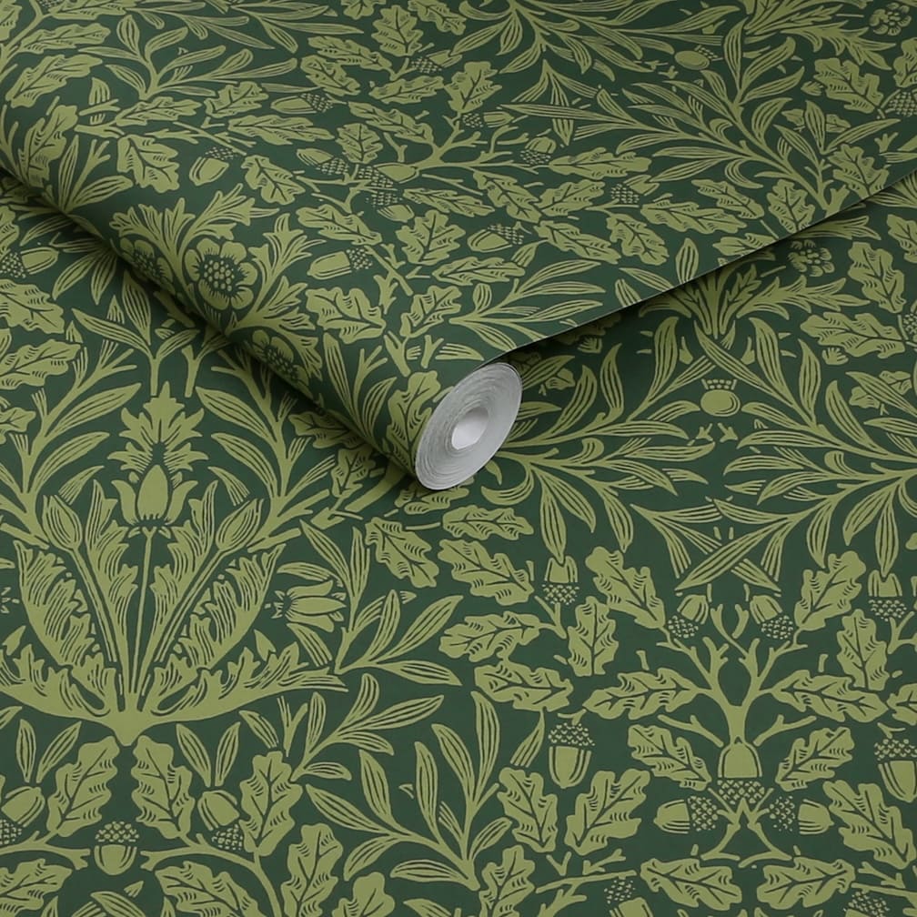 William Morris Acorn Garden Green Wallpaper Decor Warehouse william-morris-acorn-garden-green-wallpaper-decor-warehouse