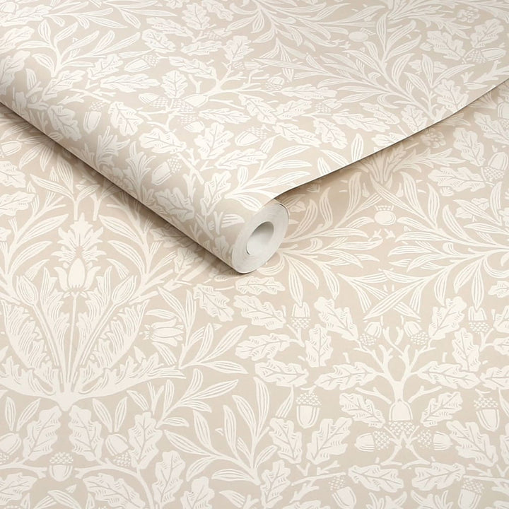 William Morris Acorn Hessian Wallpaper - 140491
