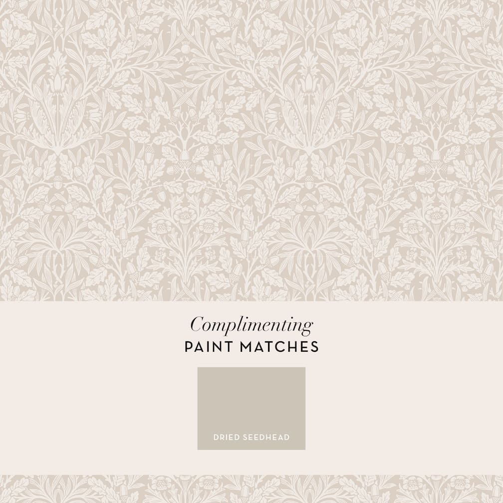 William Morris Acorn Hessian Wallpaper - 140491