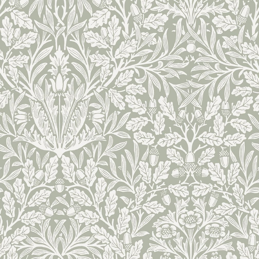 William Morris Acorn Sage Wallpaper - 140492