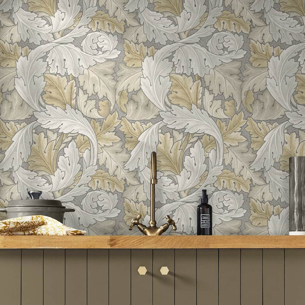  - William Morris At Home Acanthus Neutral Wallpaper - 124226 - Decor Warehouse