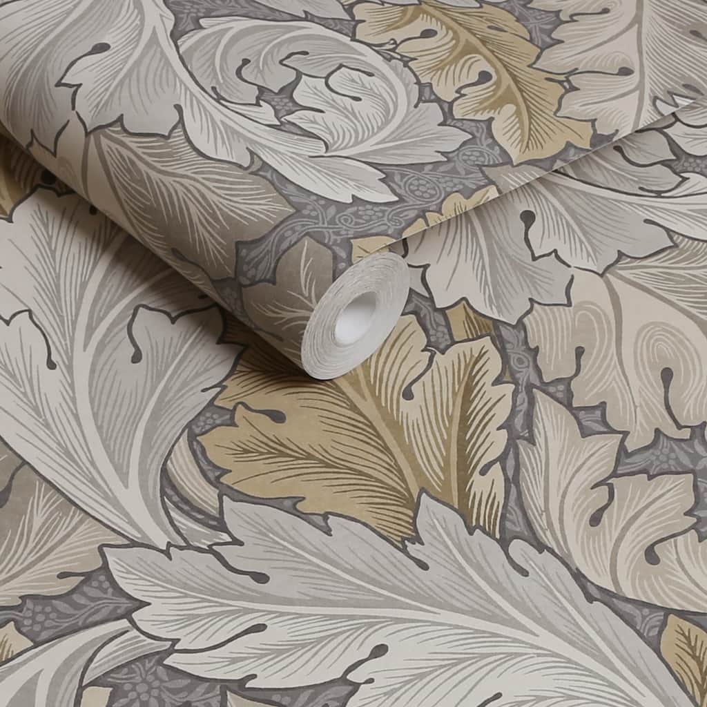 William Morris At Home Acanthus Neutral Wallpaper Roll - 124226 - Decor Warehouse