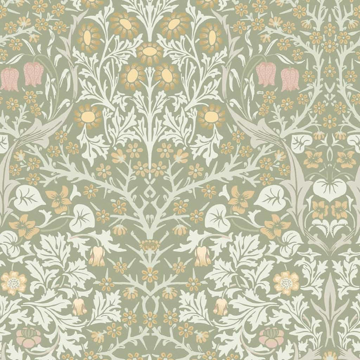 124253 - William Morris Wallpaper - William Morris At Home Blackthorn Sage Wallpaper - Decor Warehouse