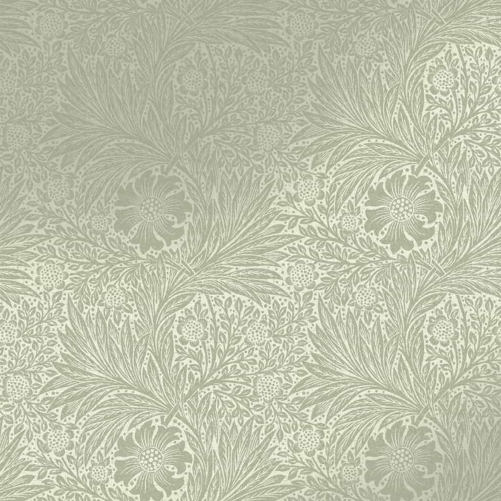 124256 - William Morris Wallpaper - William Morris At Home Marigold Fibrous Sage Wallpaper - Decor Warehouse