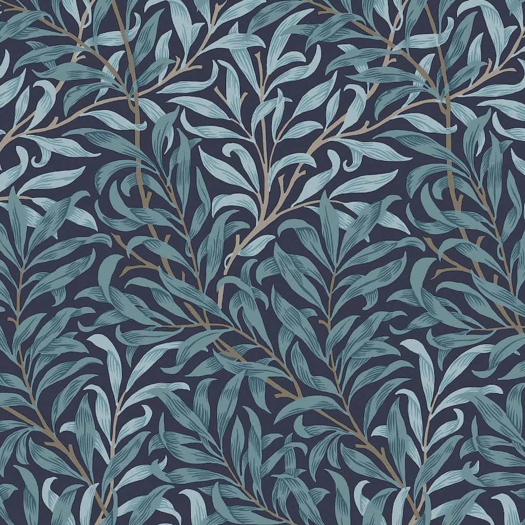 124246 - William Morris Wallpaper - William Morris At Home Willow Bough Deep Blues Wallpaper - Decor Warehouse