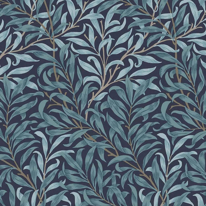 124246 - William Morris Wallpaper - William Morris At Home Willow Bough Deep Blues Wallpaper - Decor Warehouse