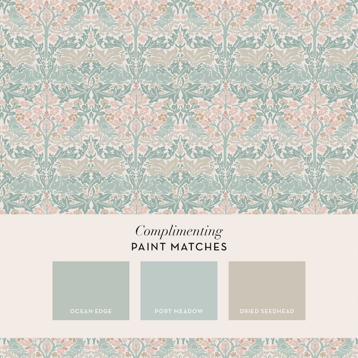 William Morris Brother Rabbit Lullaby Blues Wallpaper - 140499