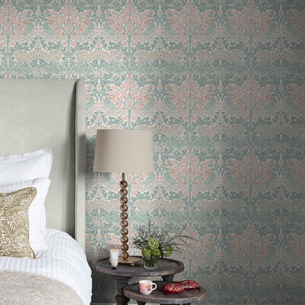 William Morris Brother Rabbit Lullaby Blues Wallpaper – Decor Warehouse