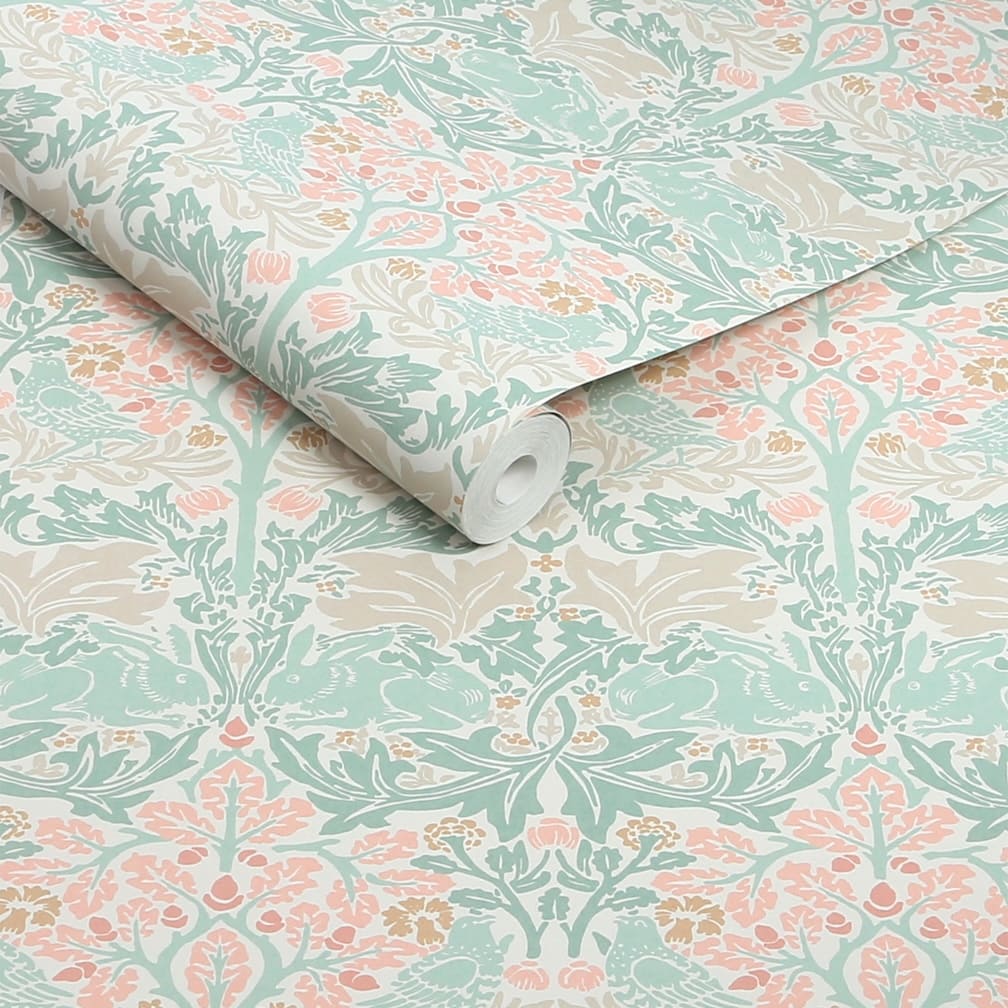 William Morris Brother Rabbit Lullaby Blues Wallpaper – Decor Warehouse