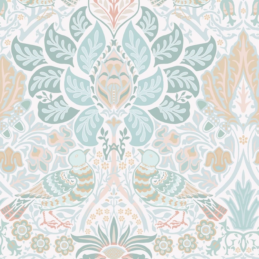 William Morris Dove & Rose Haze Wallpaper - 140479
