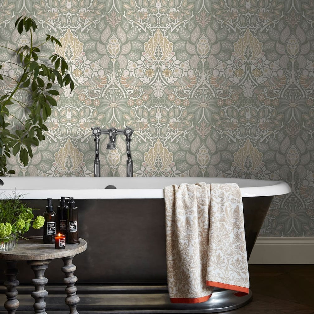 William Morris Dove & Rose Spring Garden Wallpaper - 140482