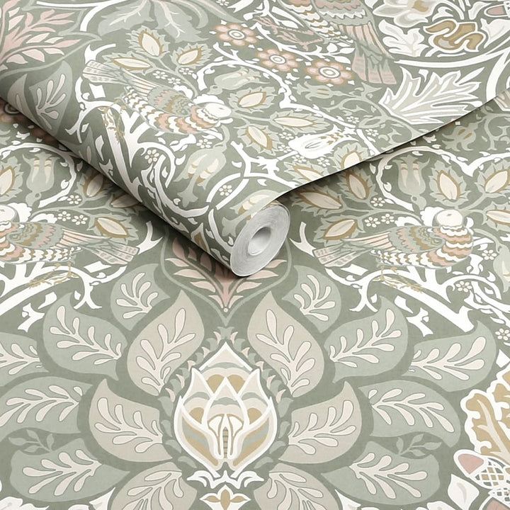 William Morris Dove & Rose Spring Garden Wallpaper - 140482