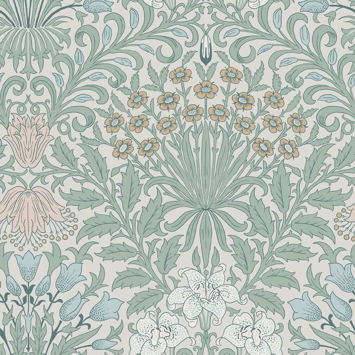William Morris Garden Cottage Blues Wallpaper - 140496