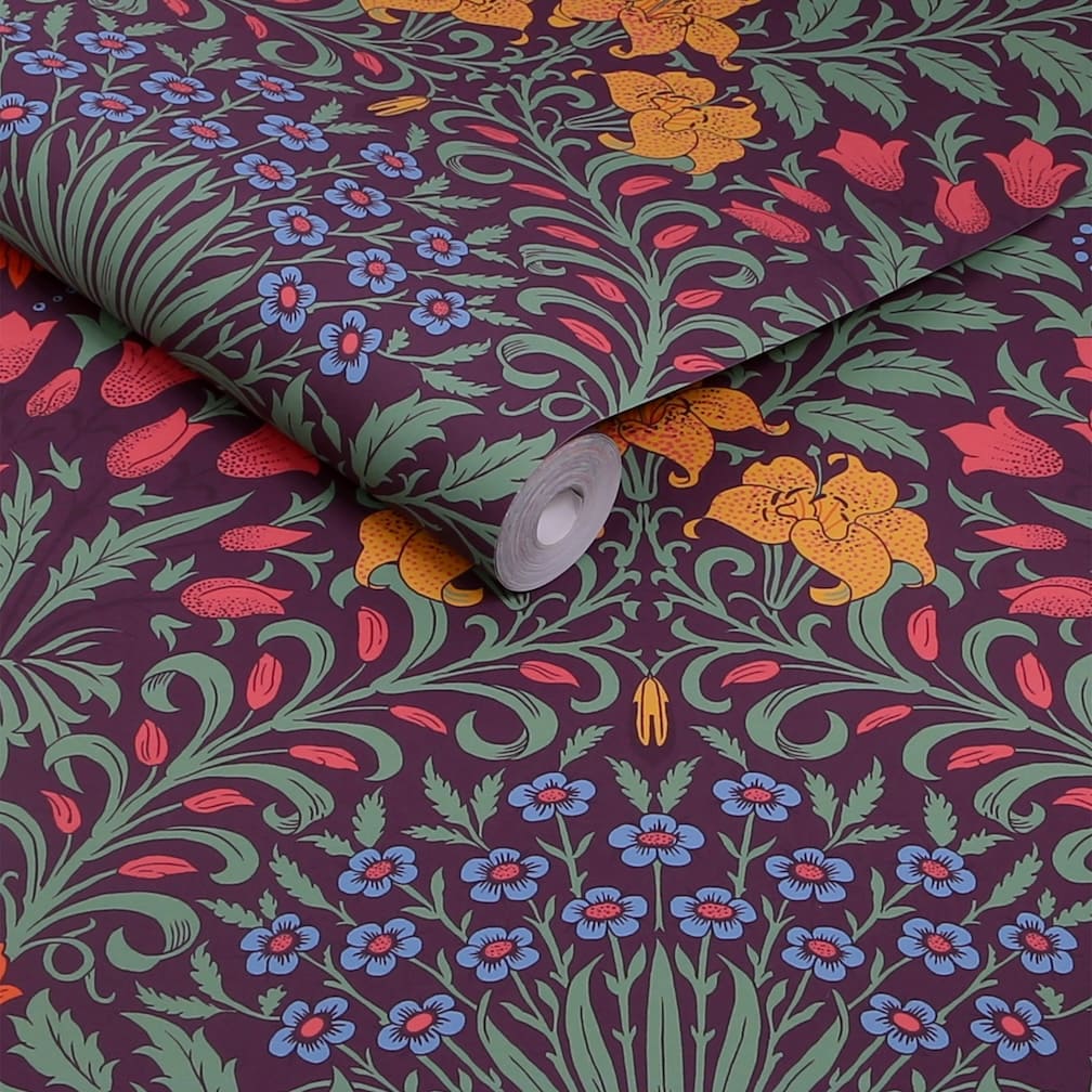 William Morris Garden Dewberry Wallpaper - 140498