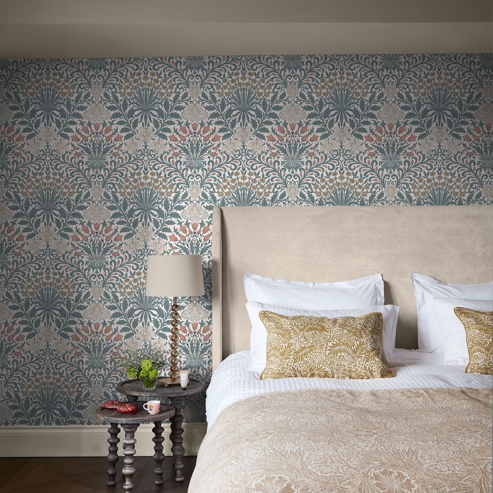 William Morris Garden Dusty Blue Wallpaper - 140493