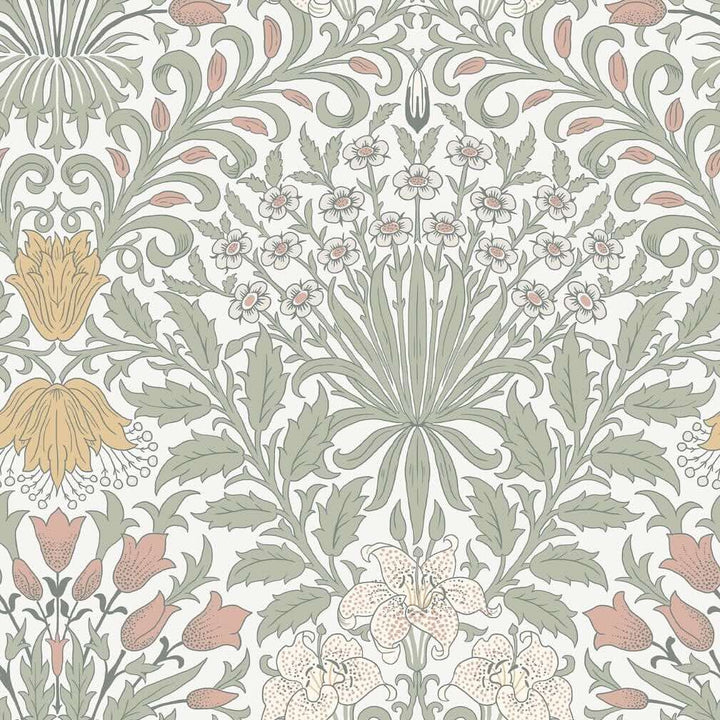  - William Morris Garden Soft Sage Wallpaper - 140496 - Decor Warehouse