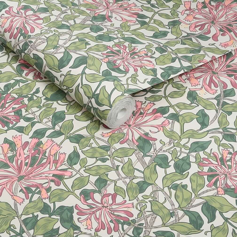 William Morris Honeysuckle Blossom Wallpaper - 140486