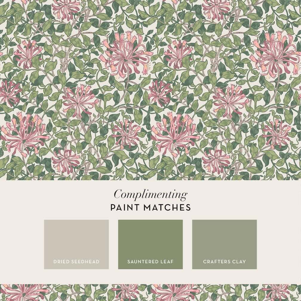 William Morris Honeysuckle Blossom Wallpaper - 140486