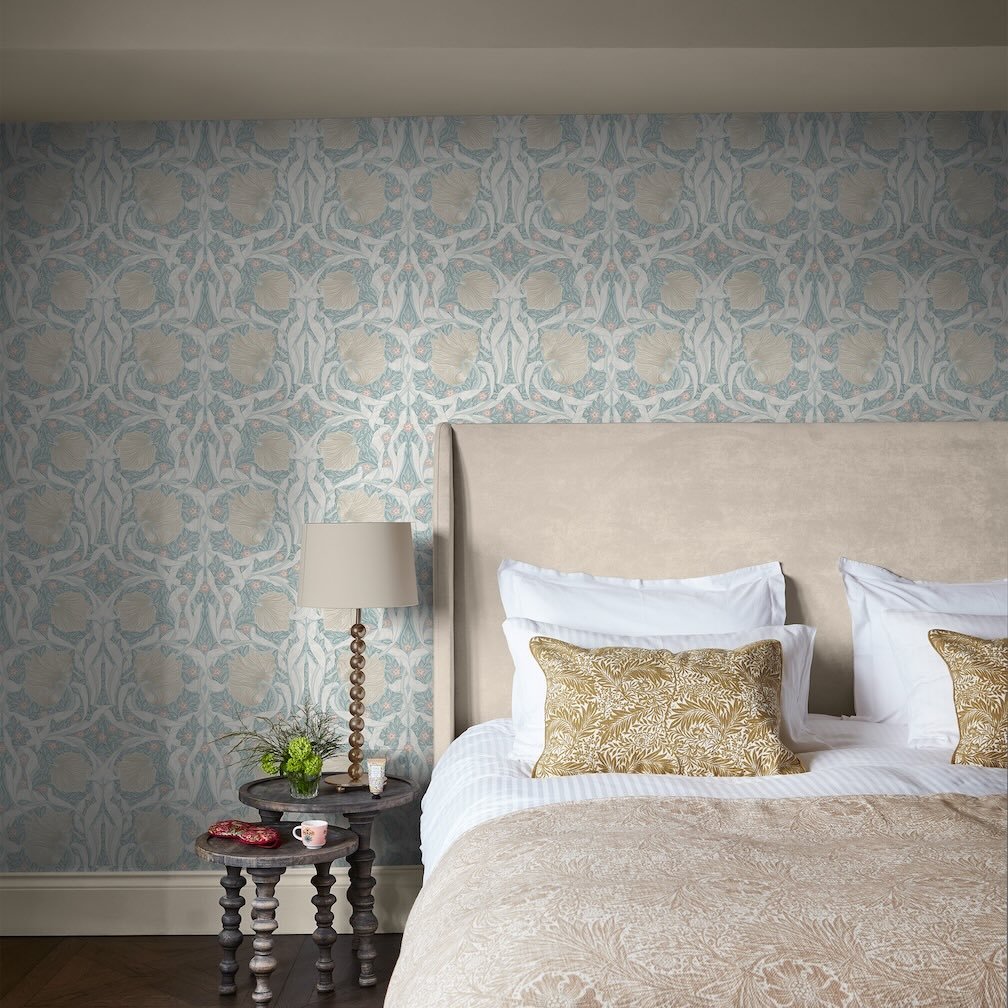 William Morris Pimpernel Ocean Wallpaper - 140507