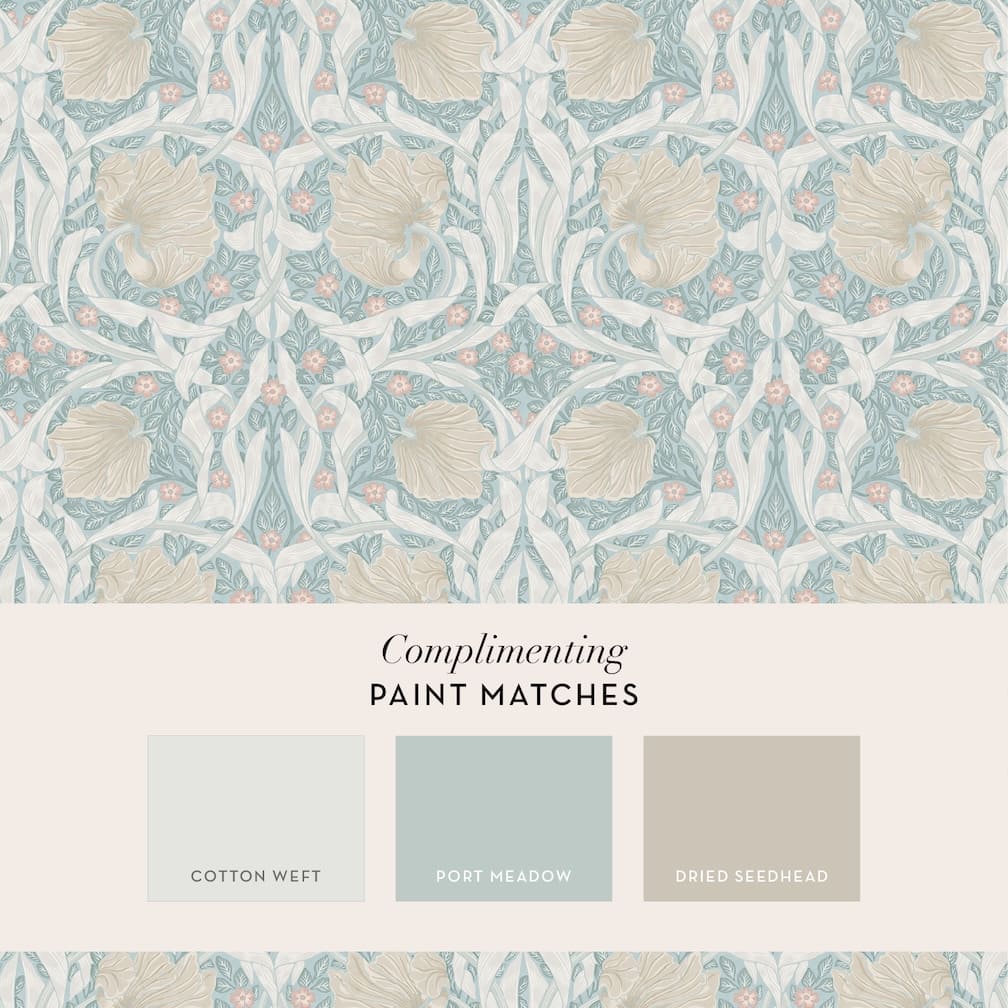 William Morris Pimpernel Ocean Wallpaper - 140507