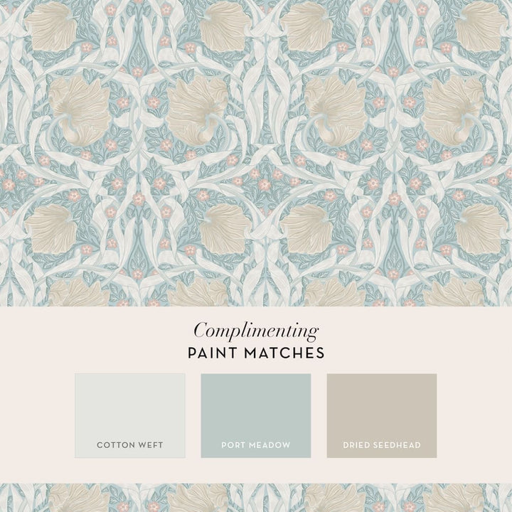 William Morris Pimpernel Ocean Wallpaper - 140507