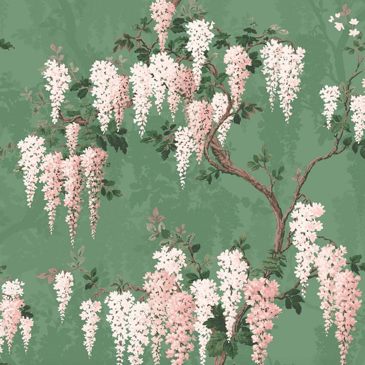 WM-333-Woodchip & Magnolia-Wisteria Botanical Green Wallpaper-Decor Warehouse