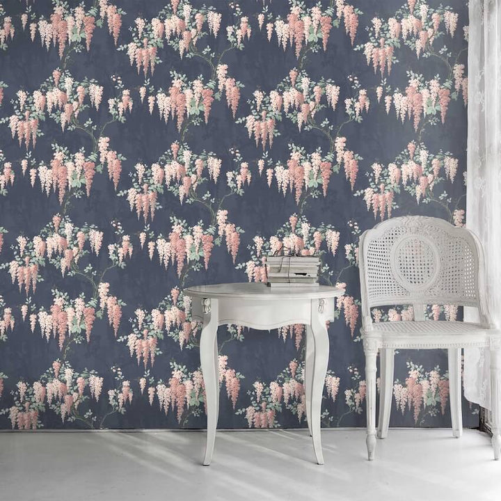  - Wisteria Midnight Mint Wallpaper - WM - 223 - 1 - Decor Warehouse