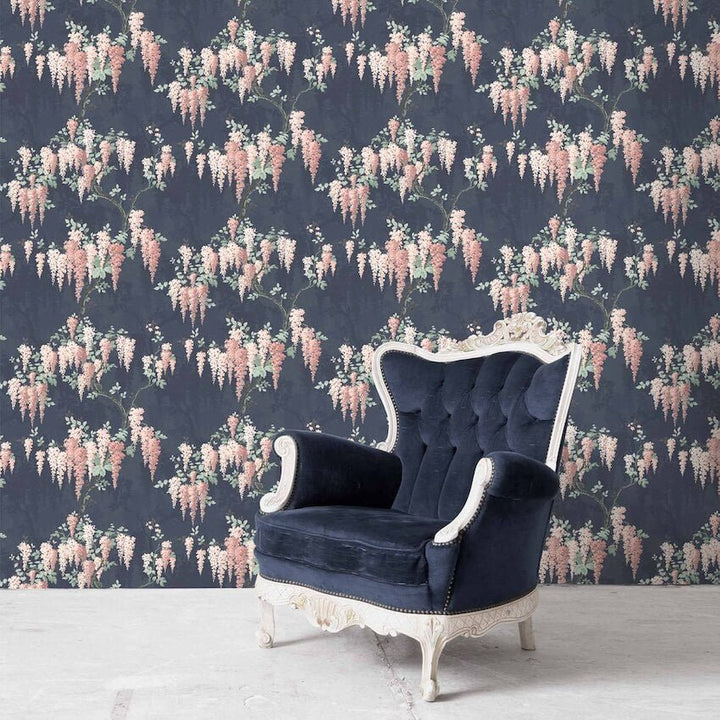  - Wisteria Midnight Mint Wallpaper - WM - 223 - 1 - Decor Warehouse