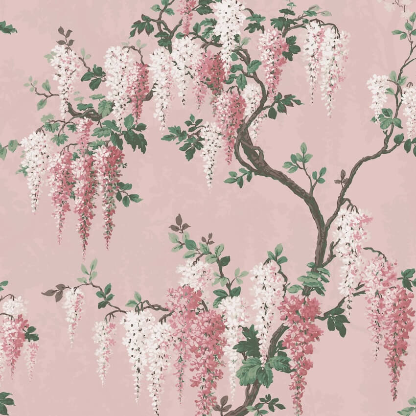 - Wisteria Pink Bloom Wallpaper - WM - 218 - Decor Warehouse