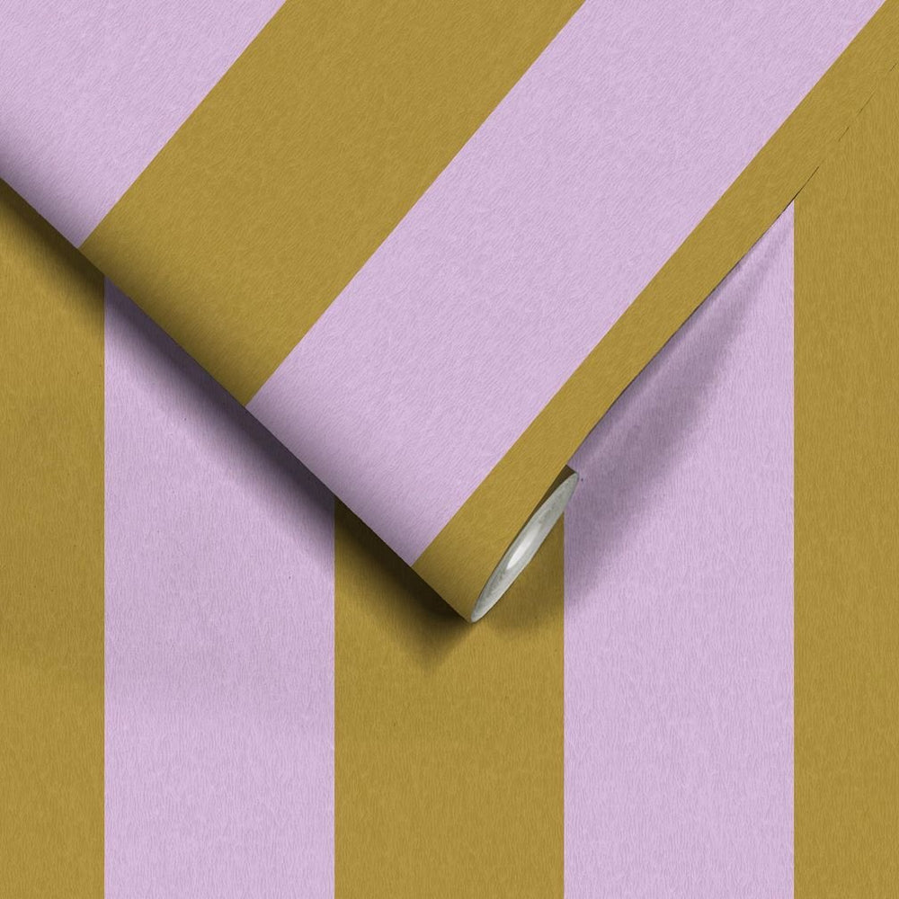 Woodchip & Magnolia Awning Stripe Pistachio Wallpaper - WM-413-07