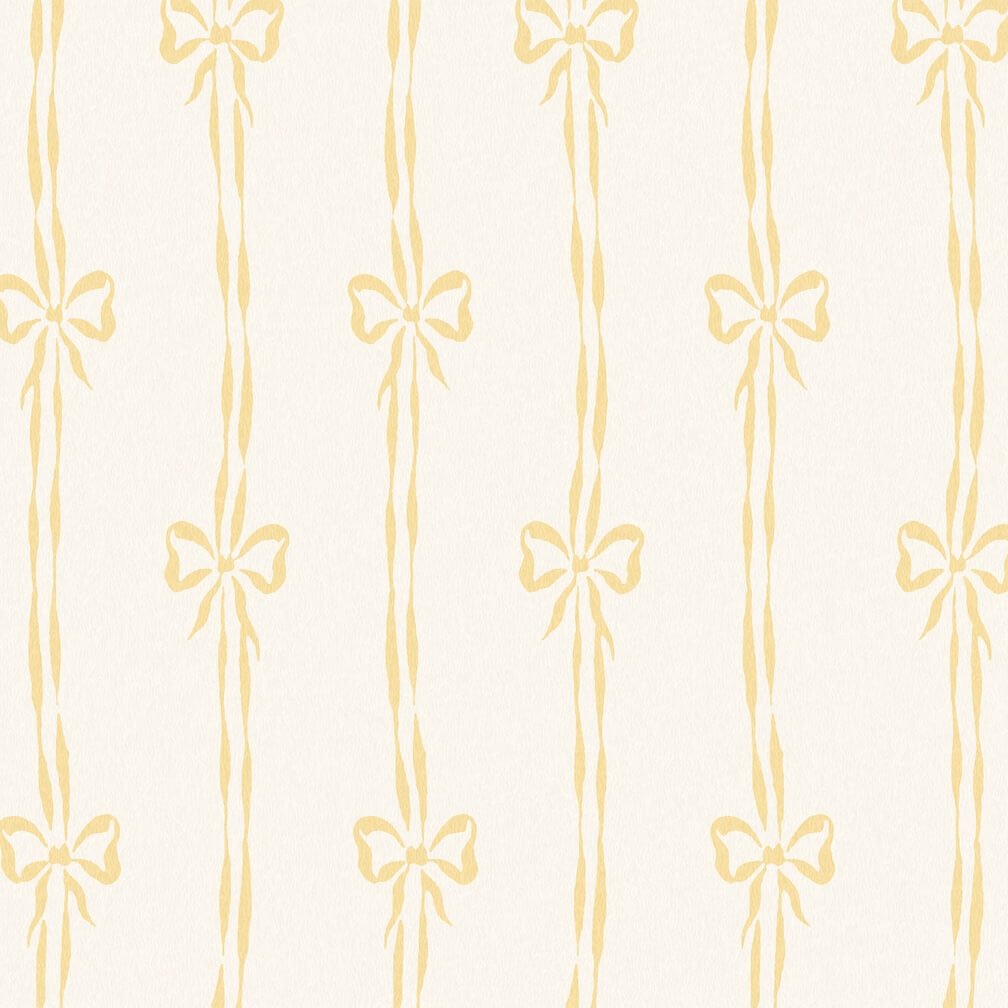 Woodchip & Magnolia Bow Peep Buttercup Wallpaper - WM - 481 - 08